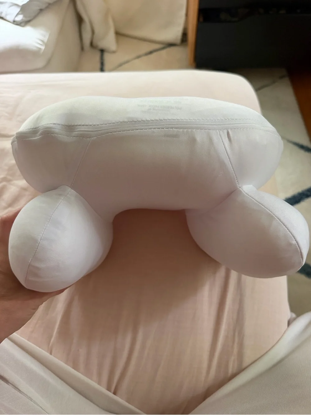 Ergonomic White Contour Pillow for Neck Support